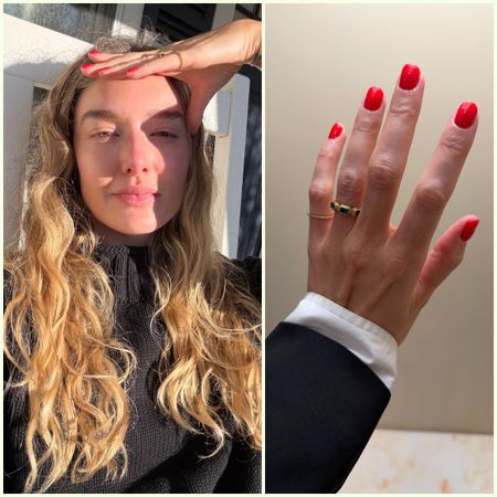 short red nails summer