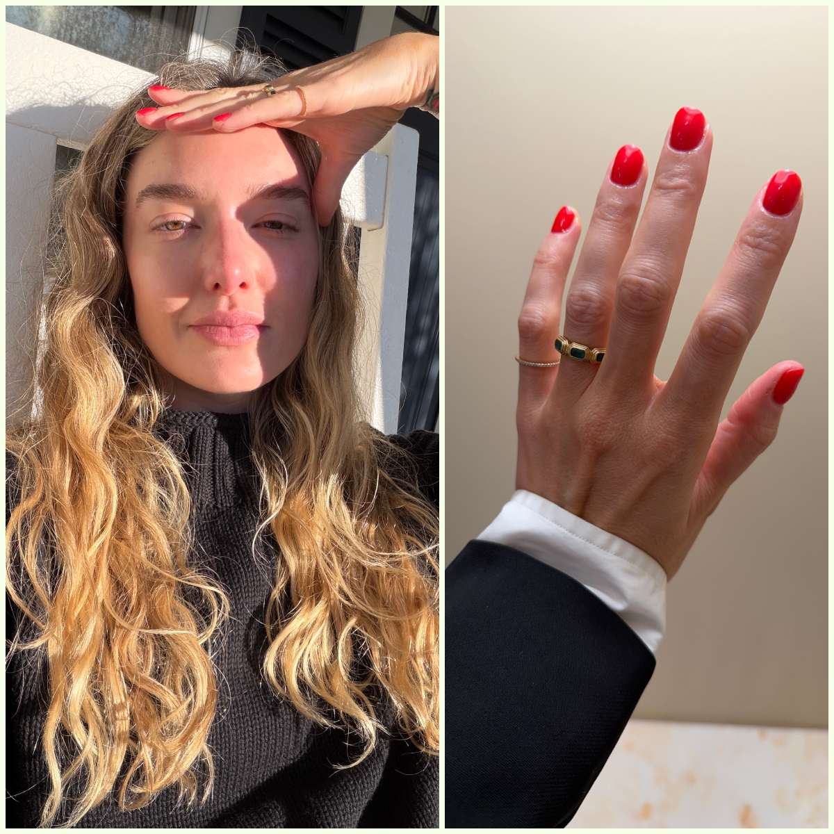 short red nails summer