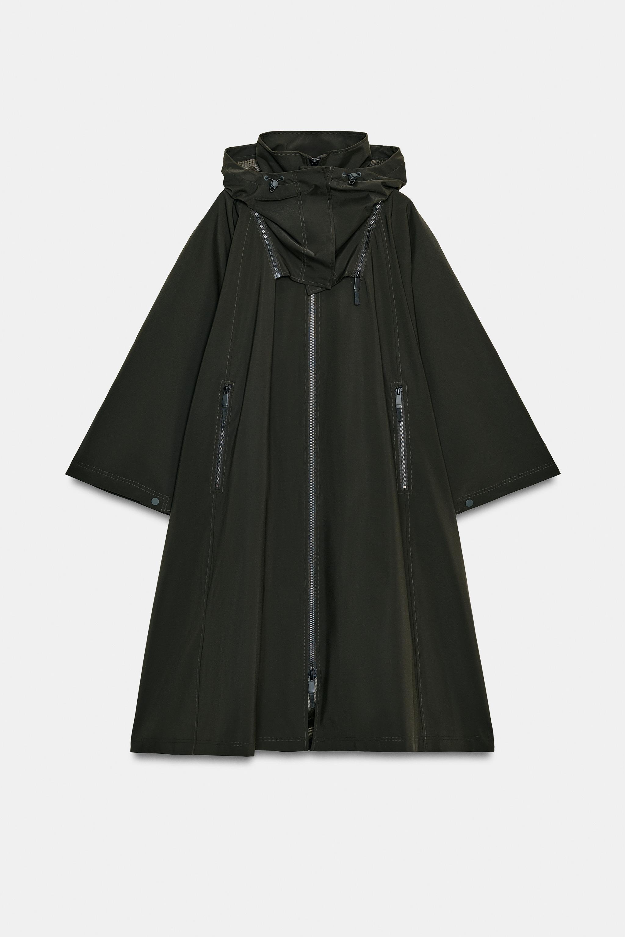 Water-Repellent Cape Trench Coat Zw Collection Limited Edition