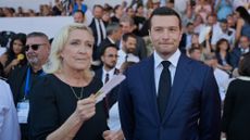 Marine Le Pen and Jordan Bardella attend the anniversary of the Nice attacks