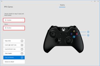 Remap Xbox controller buttons