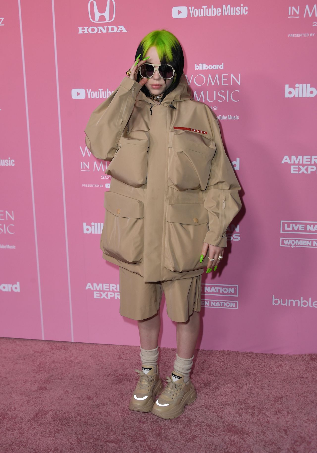 US singer/songwriter honoree Billie Eilish arrives for Billboard's 2019 Woman of the Year at the Hollywood Palladium in Los Angeles on December 12, 2019. - Billboard's 2019 Woman of the Year is Billie EIlish.