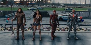 Aquaman, Wonder Woman, Flash and Cyborg in Justice League