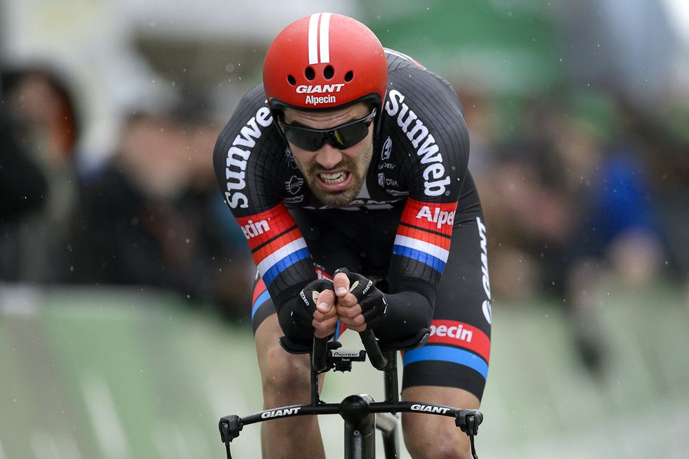 Tom Dumoulin finished second in the Romandie prologue