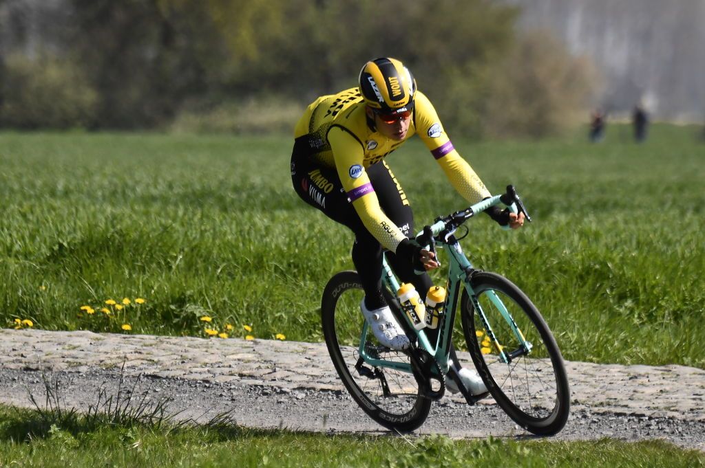 Wout Van Aert (Jumbo-Visma) on the Paris-Roubaix recon