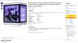 Cobratype Ghost gaming PC with RTX 5080 at Amazon