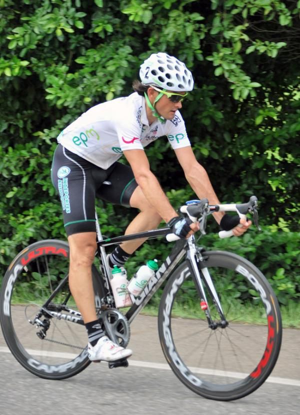 Oscar Sevilla in action during stage 10