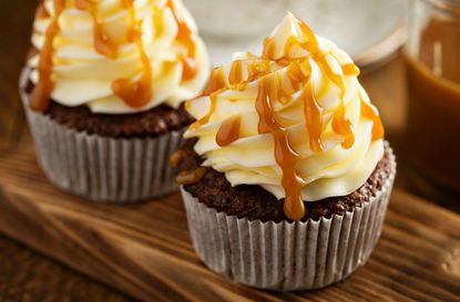 Sticky toffee cupcakes with salted caramel buttercream