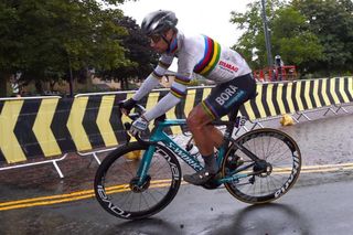 Peter Sagan raced the European Championships in his rainbow jersey