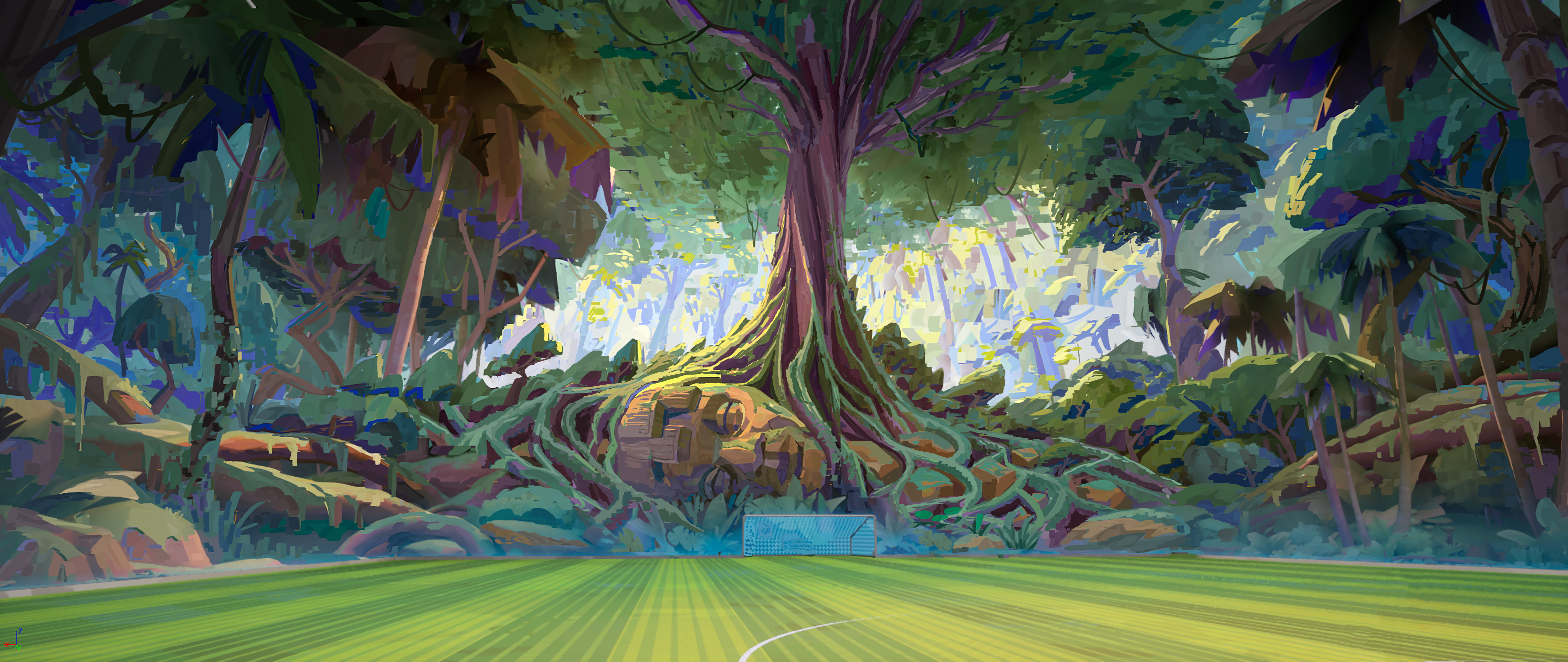 Rematch interview; screens and art for a cartoon football game