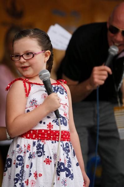 Announcer Dave Towle was stoked with this six-year old's moving rendition of the US national anthem in Santa Clarita.