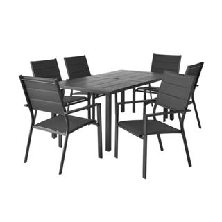 A Mainstays Dashwood 7-Pcs Outdoor Patio Dining Table Set