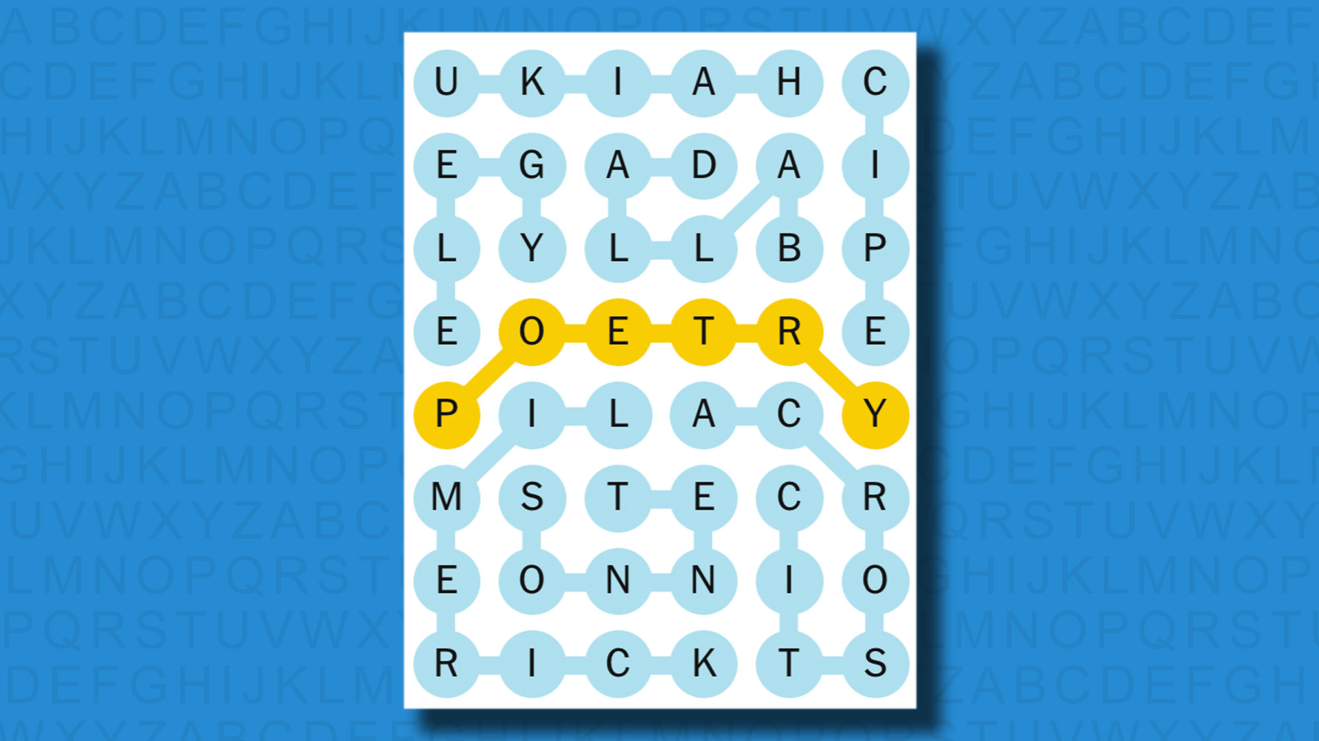 NYT Strands answers for game 495 on a blue background