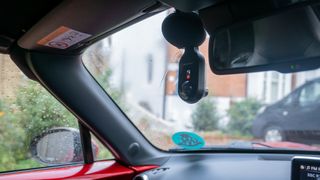 Nextbase iQ dashcam set up in a car