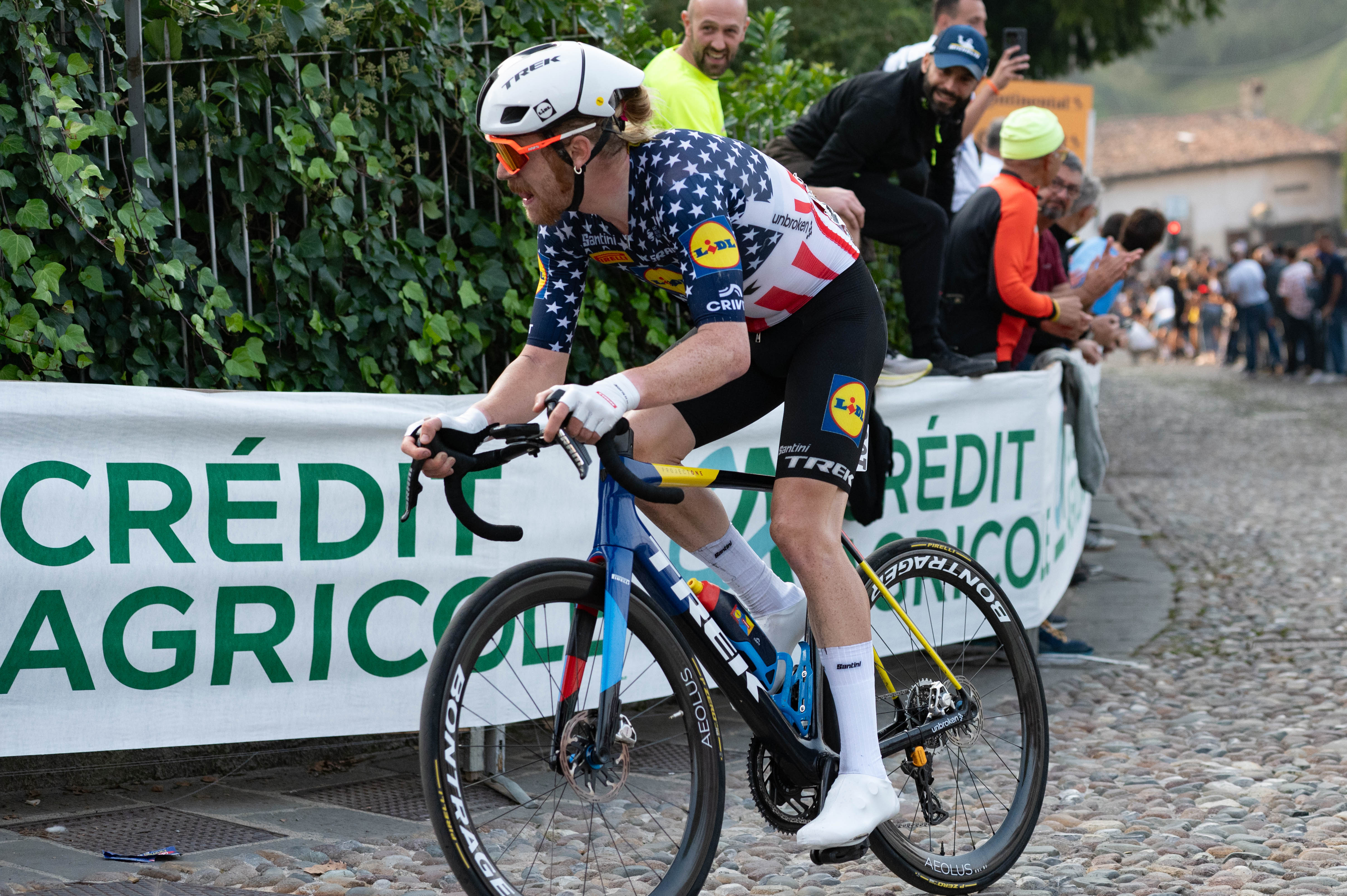 Quinn Simmons racing for Trek