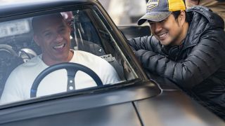 Justin Lin directing Vin Diesel in F9