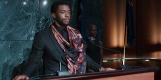 Chadwick Boseman as T'Challa in Black Panther (2018)