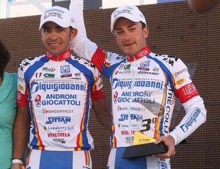 The Diquigiovanni teammates José Serpa and Mattia Gavazzi