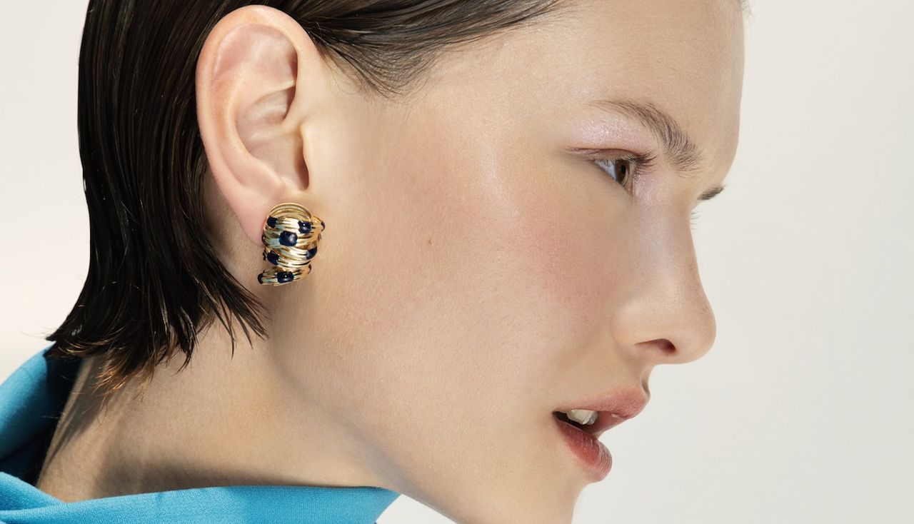 Maria Sole Ferragamo SO-LE Studio Cocoon brass earrings 