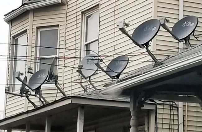 satellite TV dishes