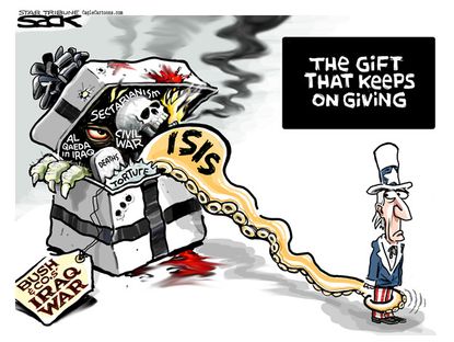 Political cartoon world Iraq war ISIS