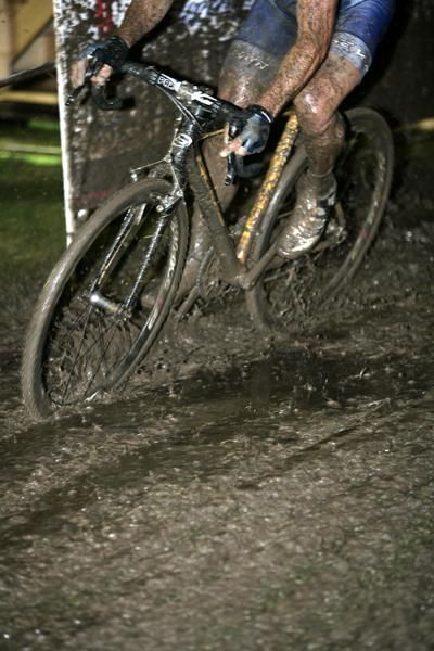 The riders faced quite a muddy course in St. Louis.