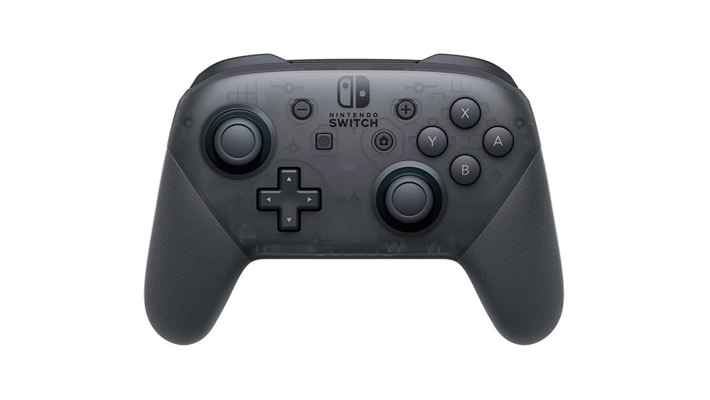 Product shot of the Nintendo Switch Pro Controller, one of the best Nintendo Switch accessories
