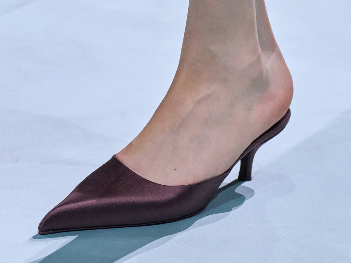 Prada runway satin shoes