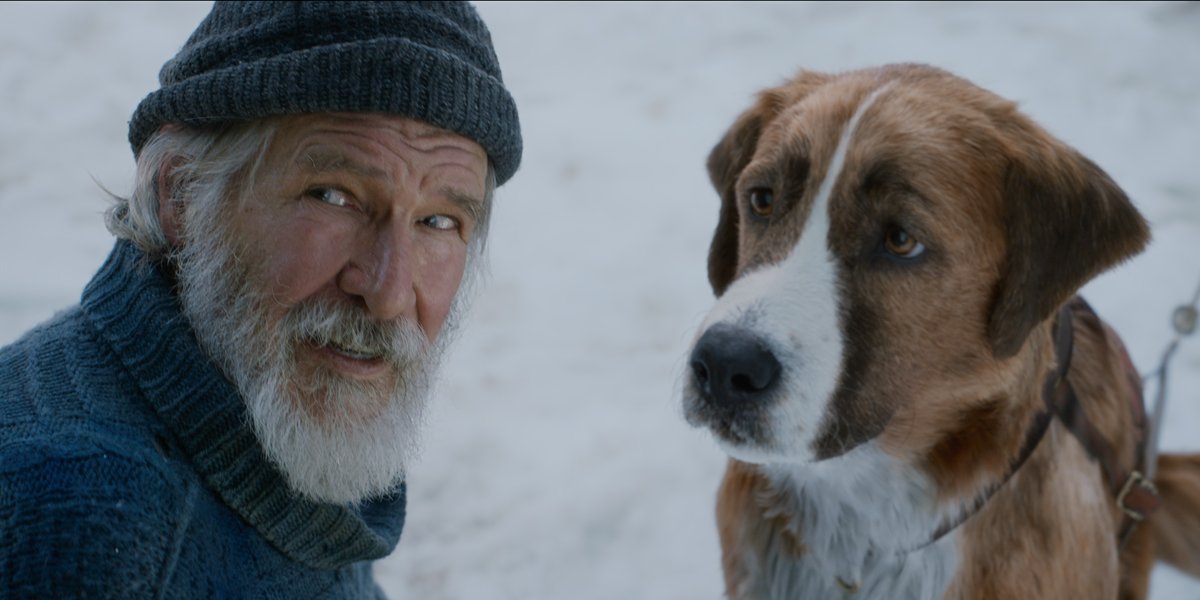 Harrison ford and Buck in The Call Of The Wild