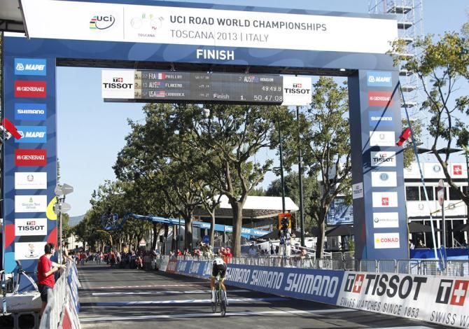 Damien Howson (Australia) scorched the U23 time trial Worlds parcours and put nearly a minute into the next-fastest finisher.