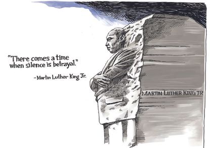 Editorial Cartoon U.S. MLK Capitol riot