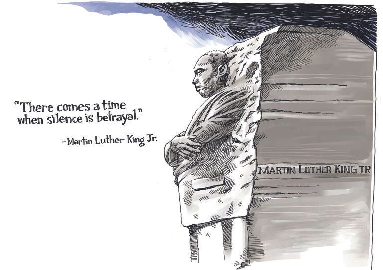 Editorial Cartoon U.S. MLK Capitol riot