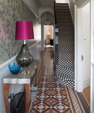 staircase carpet ideas spotted carpet