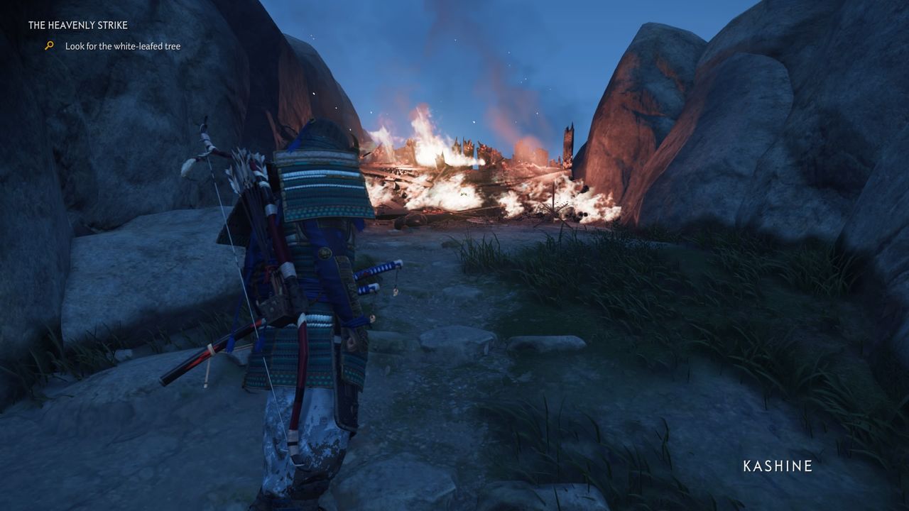 ghost of tsushima heavenly strike white tree