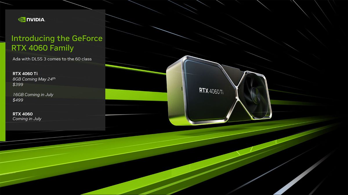 Nvidia GeForce RTX 4060 Ti and RTX 4060 slide deck