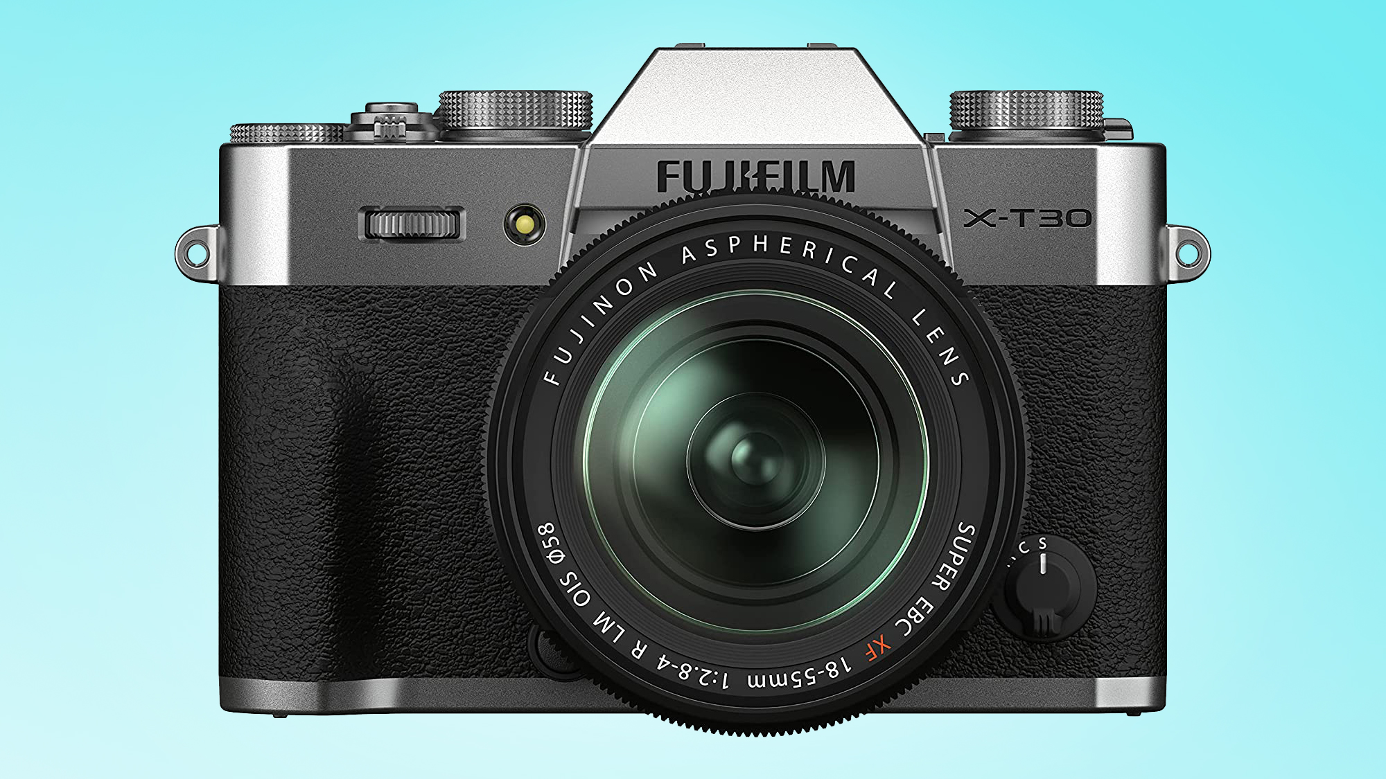 Fujifilm X- Камера T30 II на зеленом фоне