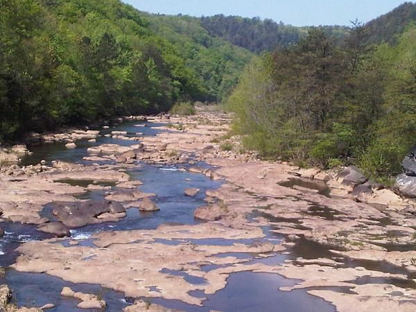 A beautiful river along the Cohutta 100 course.