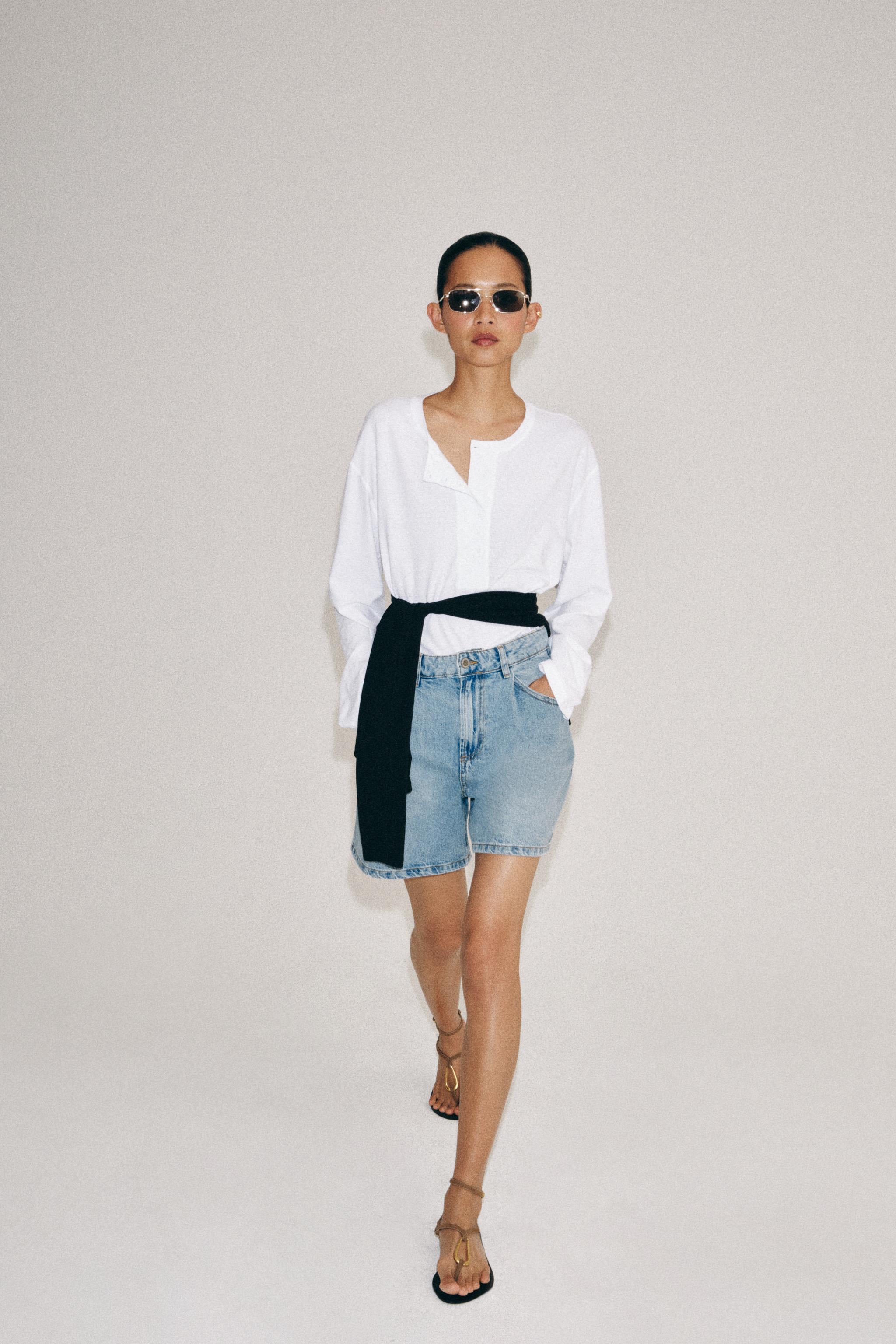 Zw Collection High-Waist Denim Shorts