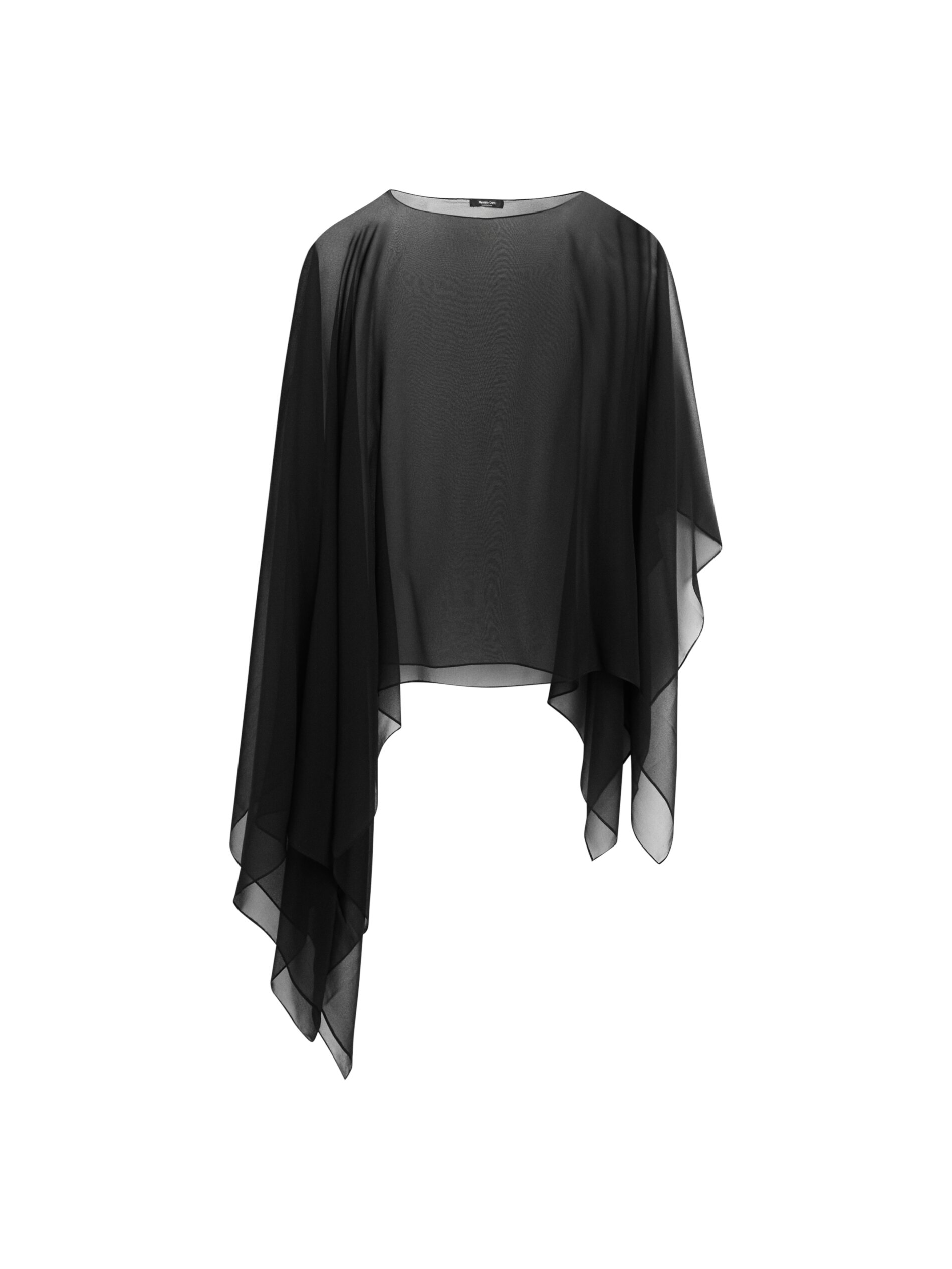 Asymmetric Cut Silk Cape