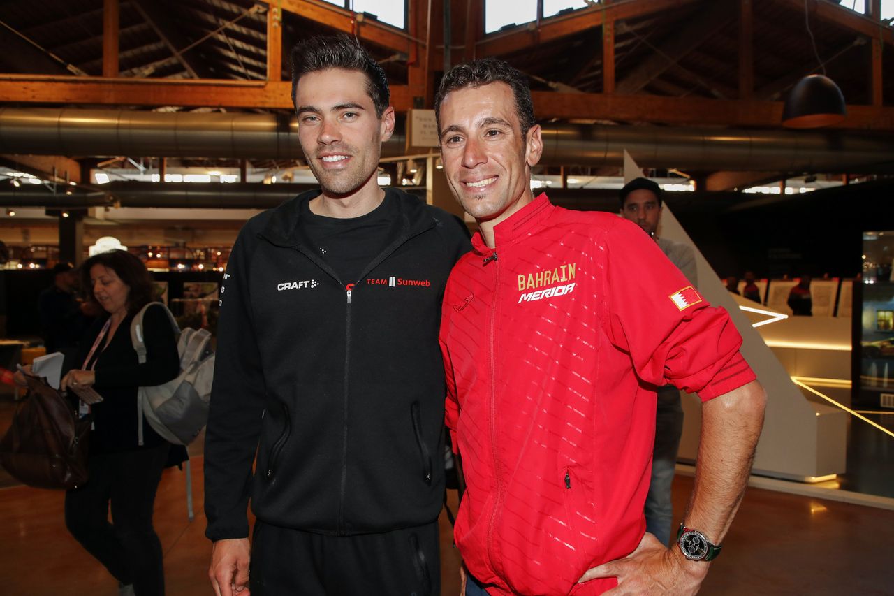Tom Dumoulin and Vincenzo Nibali before the 2019 Giro d'Italia