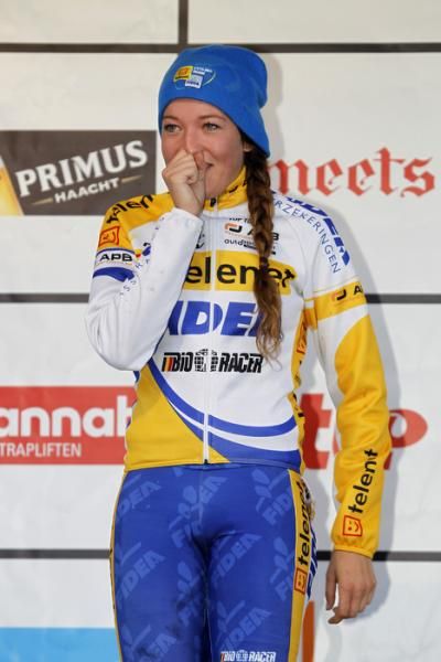 Runner-up Sophie De Boer (Ned) on the podium