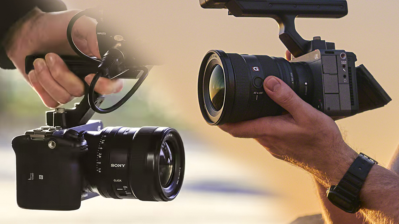 Sony FX3 next to a Sony FX5