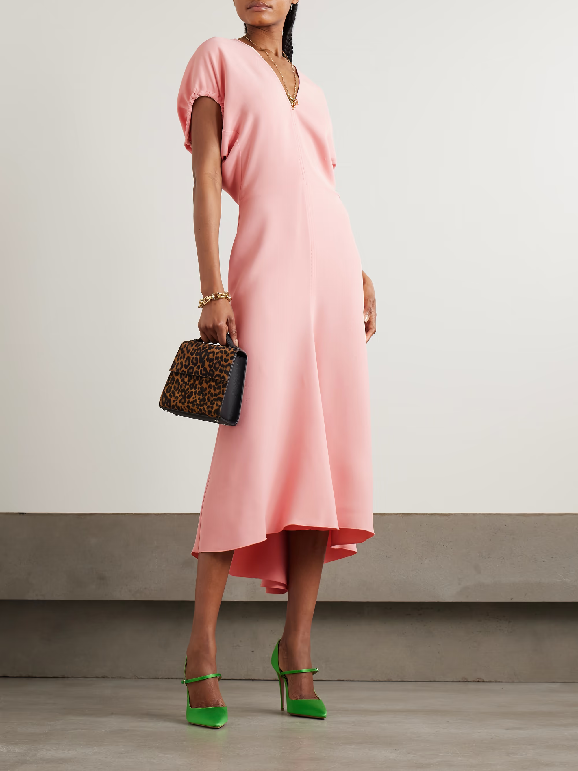 A pink Victoria Beckham dress