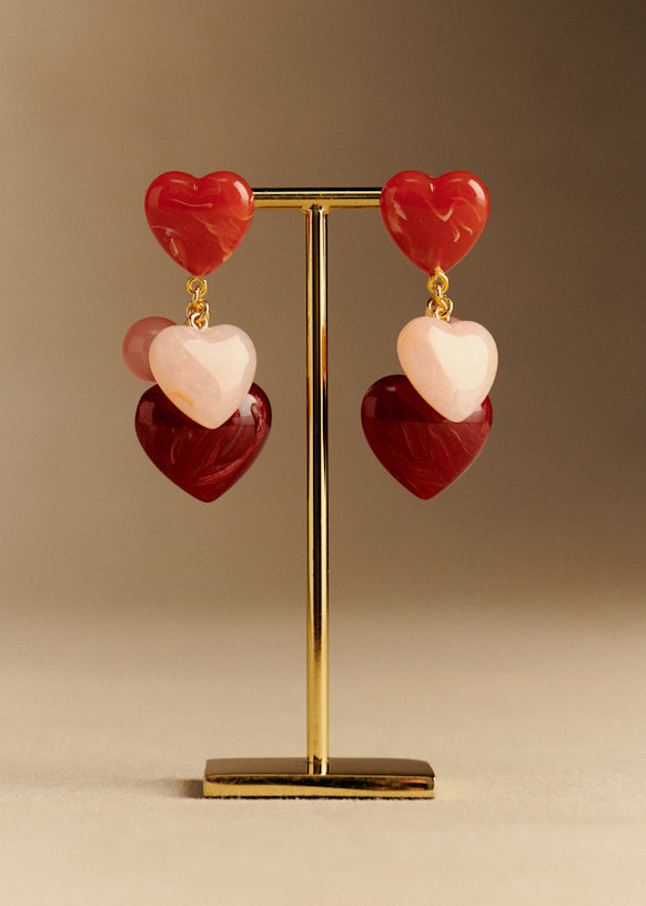 Freya Earrings - Pink/ Multicoloured - Resin - S&amp;eacute;zane