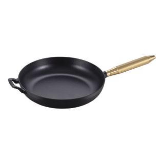 Staub Cast Iron 11-Inch, Frying Pan Brass Finish, Black Matte