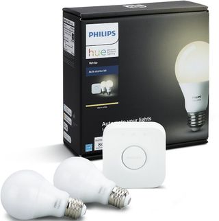 Philips Hue White Ambiance Starter Kit with 2 light bulbs and a hub