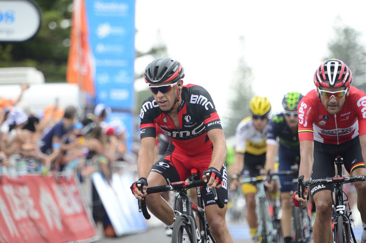 Richie Porte (BMC) crosses the line
