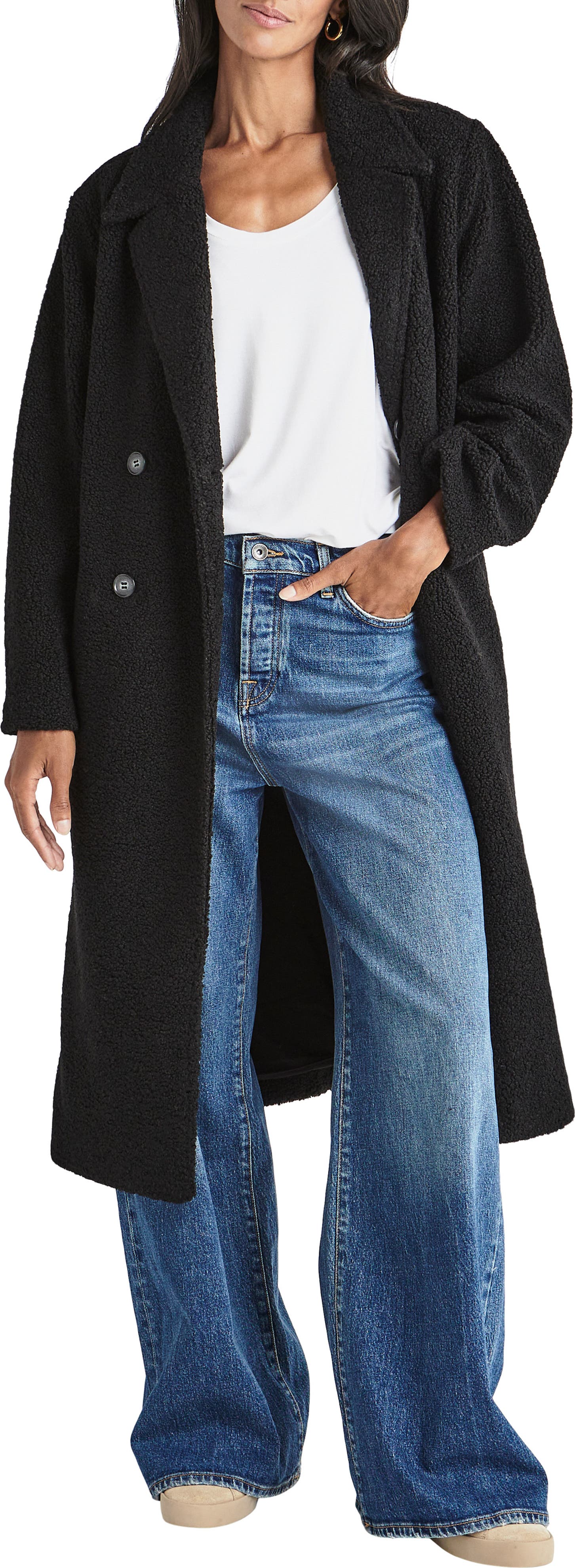Sivan Double Breasted Bouclé Coat