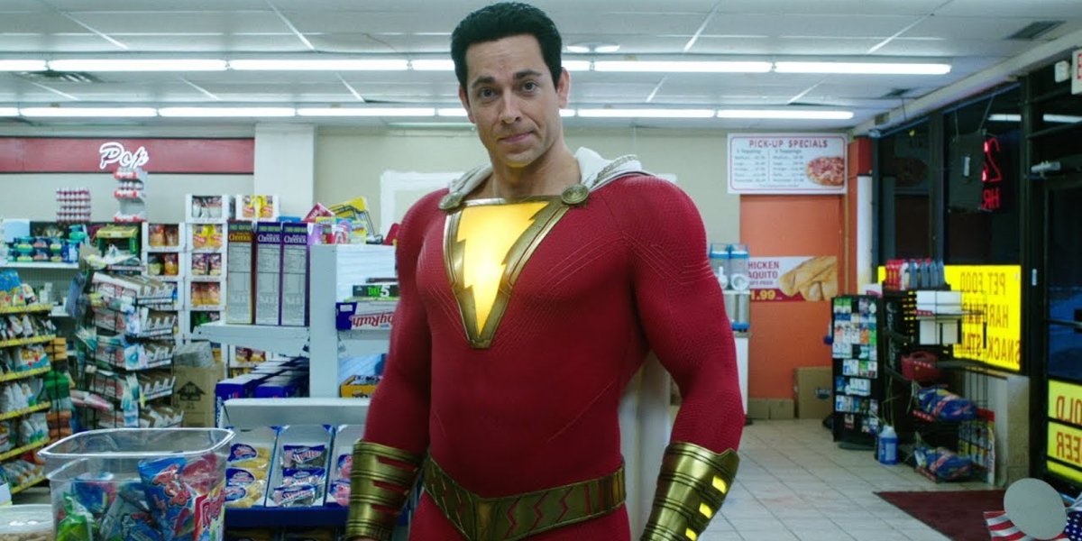 Shazam Zachary Levi stands firm in the convenience store