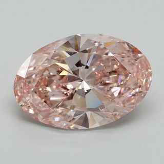 5.01 Ct. Fancy Vivid Pink Oval Lab Grown Diamond